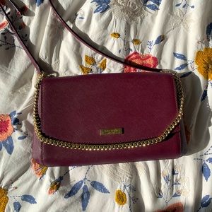 Kate Spade Wine coloured small purse.